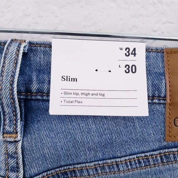 Goodfellow & Co Men's Slim Fit Jeans Light Blue Wash - Picture 9 of 12